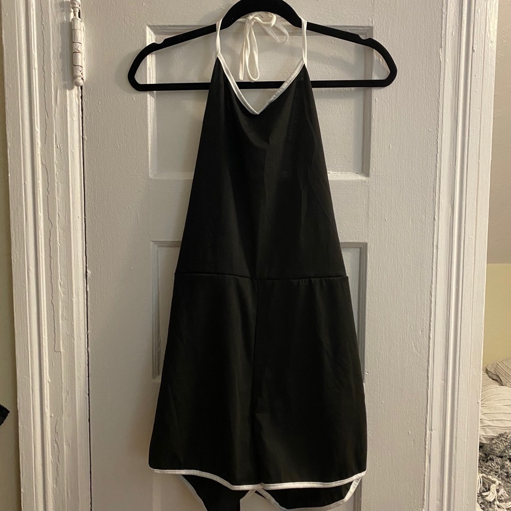 Halter Tie Back Ringer Romper